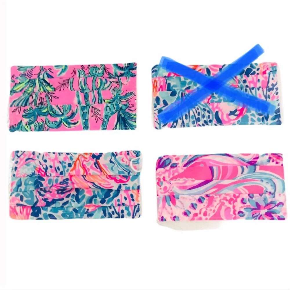 Lilly Pulitzer (3) three NWT authentic tropical face masks set of 3